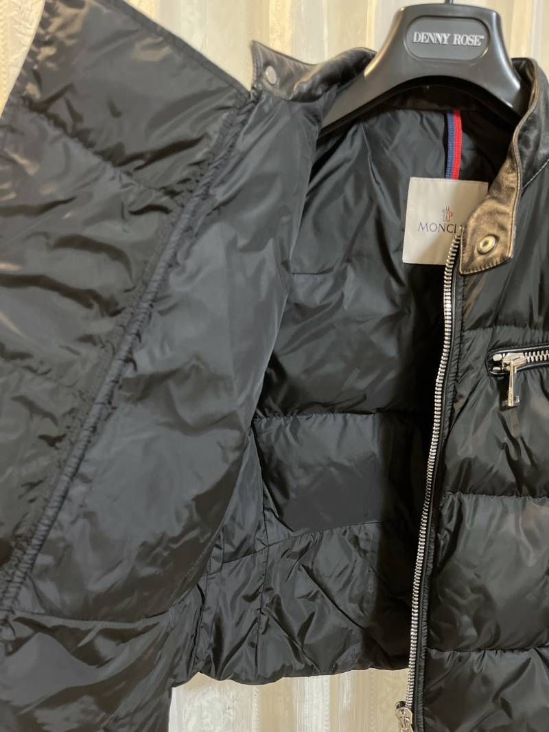 MONCLER KERKYRA モンクレール ダウンジャケット ライダース レザー