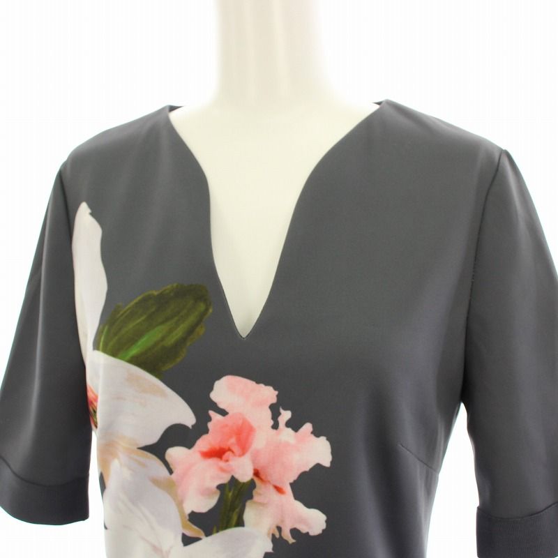 テッドベーカー TED BAKER ワンピース タイト 花柄 ベルト