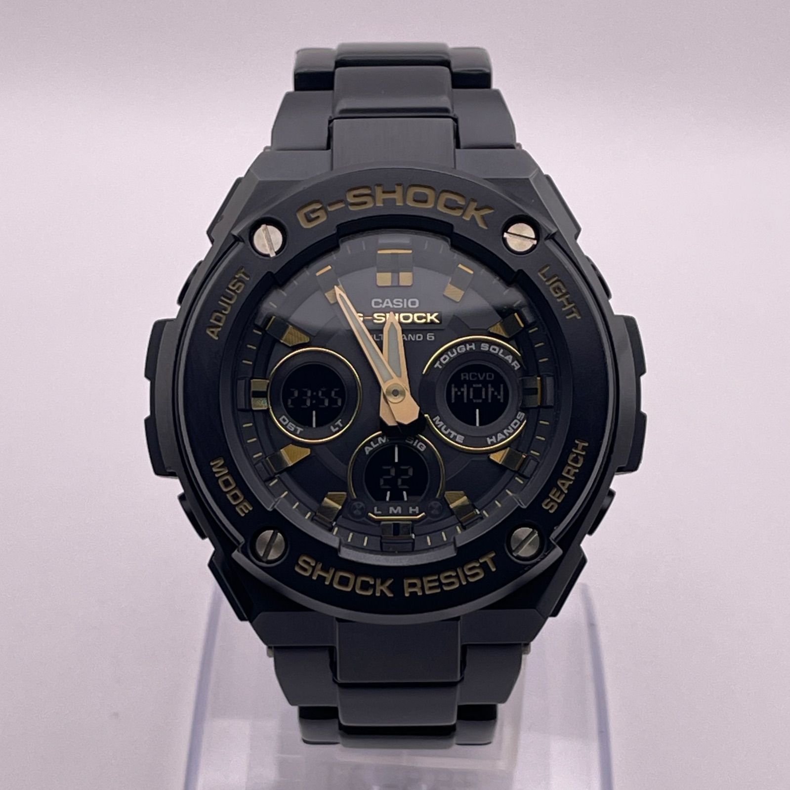 T671 正常稼動 CASIO カシオ 電波ソーラー G-SHOCK ジーショック G-STEEL ジースチール Black & G GST-W300BD-1AJF メタルバンド 人気 時計 メンズ ユニセックス