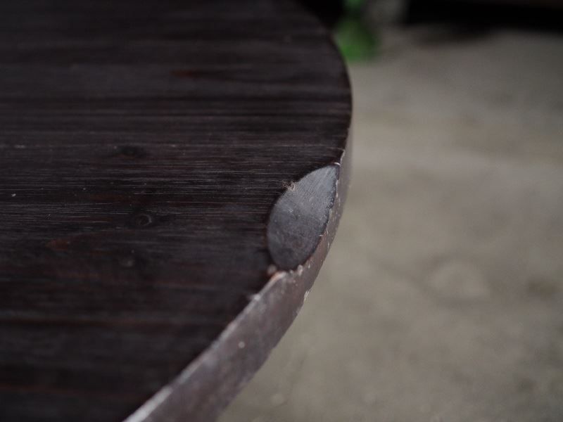 直径1m 現代モノ丸ちゃぶ台 杉材無垢板造り 古録展 品番F4488