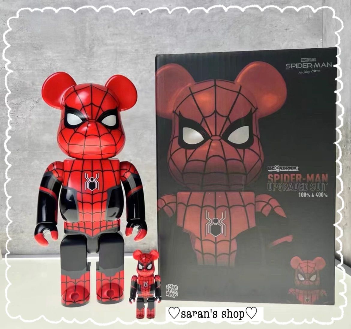 ベアブリック  BE@RBRICK SPIDER-MAN UPGRADED SUIT ベアブリック スパイダーマン 100％＆400％