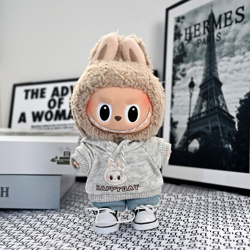 labubu ぬいぐるみ 服 着せ替え LABUBU ラブブ 17cm 2点セット