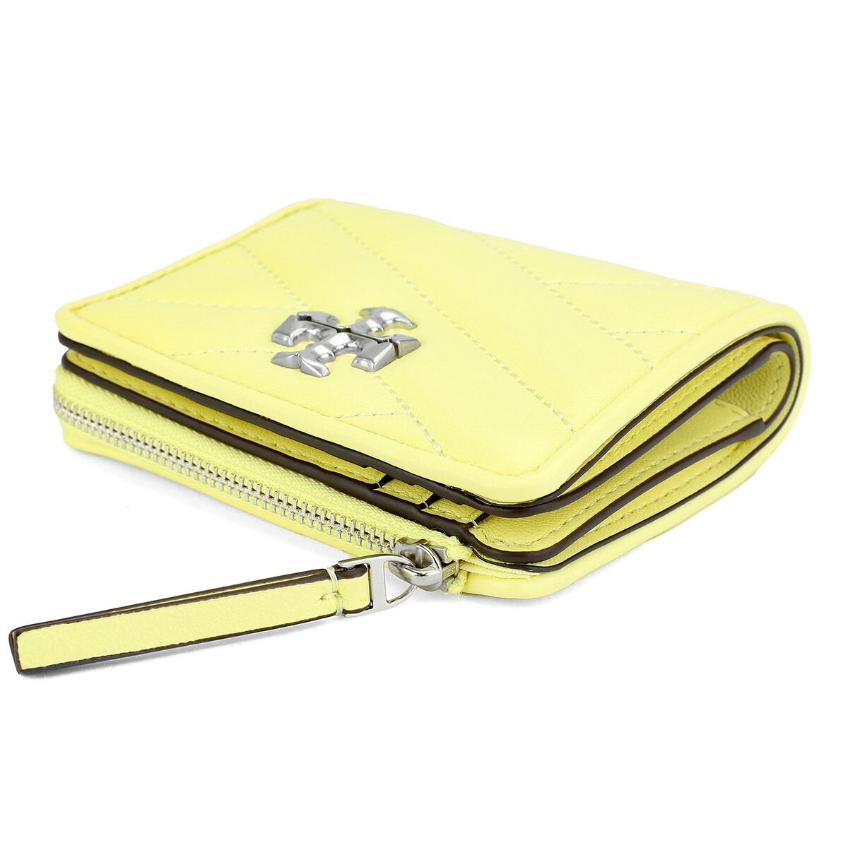 新品 トリーバーチ TORY BURCH 2つ折り財布 キラ シェブロン パステルイエロー 新品 トリーバーチ TORY BURCH 2つ折り財布 キラ シェブロン パステル