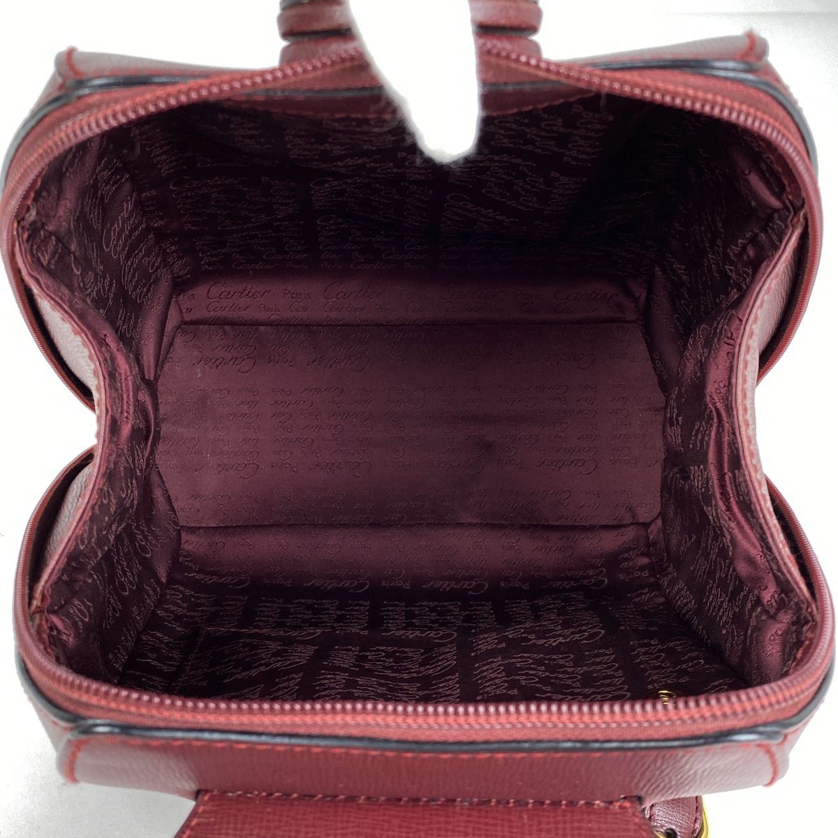 q61 カルティエ　マストライン　ターンロック　レザー　リュックサック. q61 カルティエ マストライン ターンロック レザー リュックサック