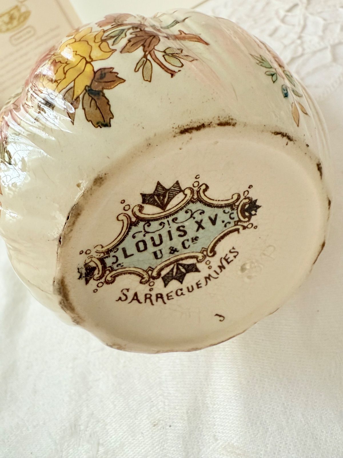 サルグミンヌ　ミルクピッチャー　ピッチャー　フランスアンティーク Sarregumines Louis XV ミルクピッチャー サルグミンヌ ルイ15世