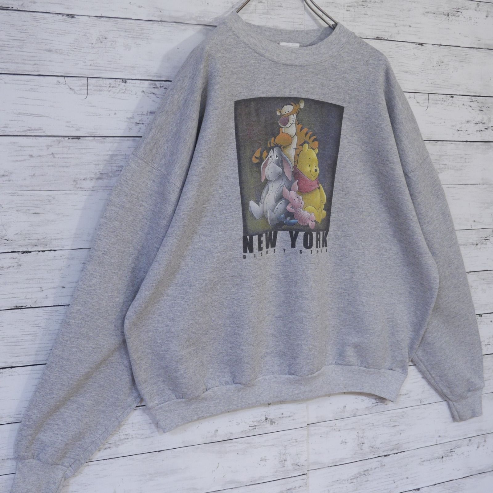 DISNEY ディズニー XL グレー NEW YORK DISNEY STORE Pooh くまのプー 