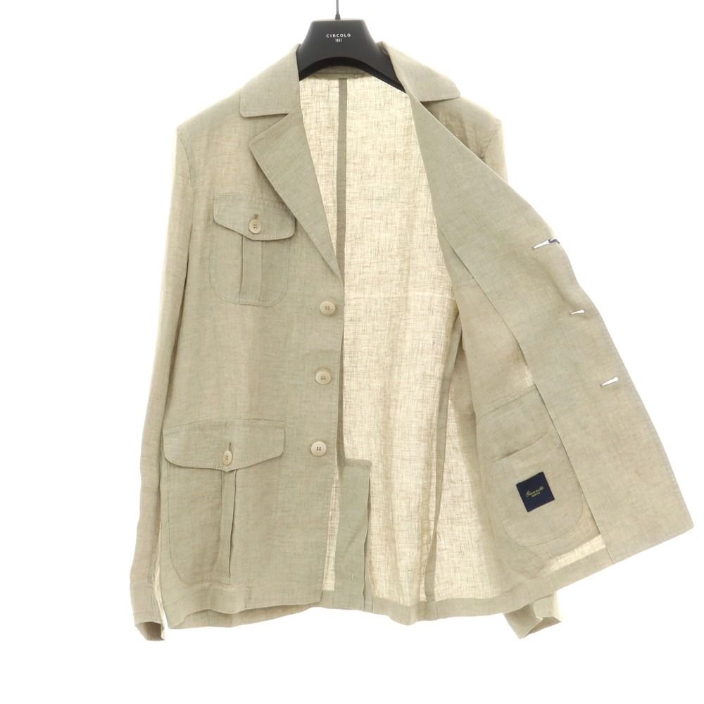 中古】ジャンネット giannetto KENYA JACKET リネン サファリ 中古】ジャンネット giannetto KENYA JACKET リネン サファリ