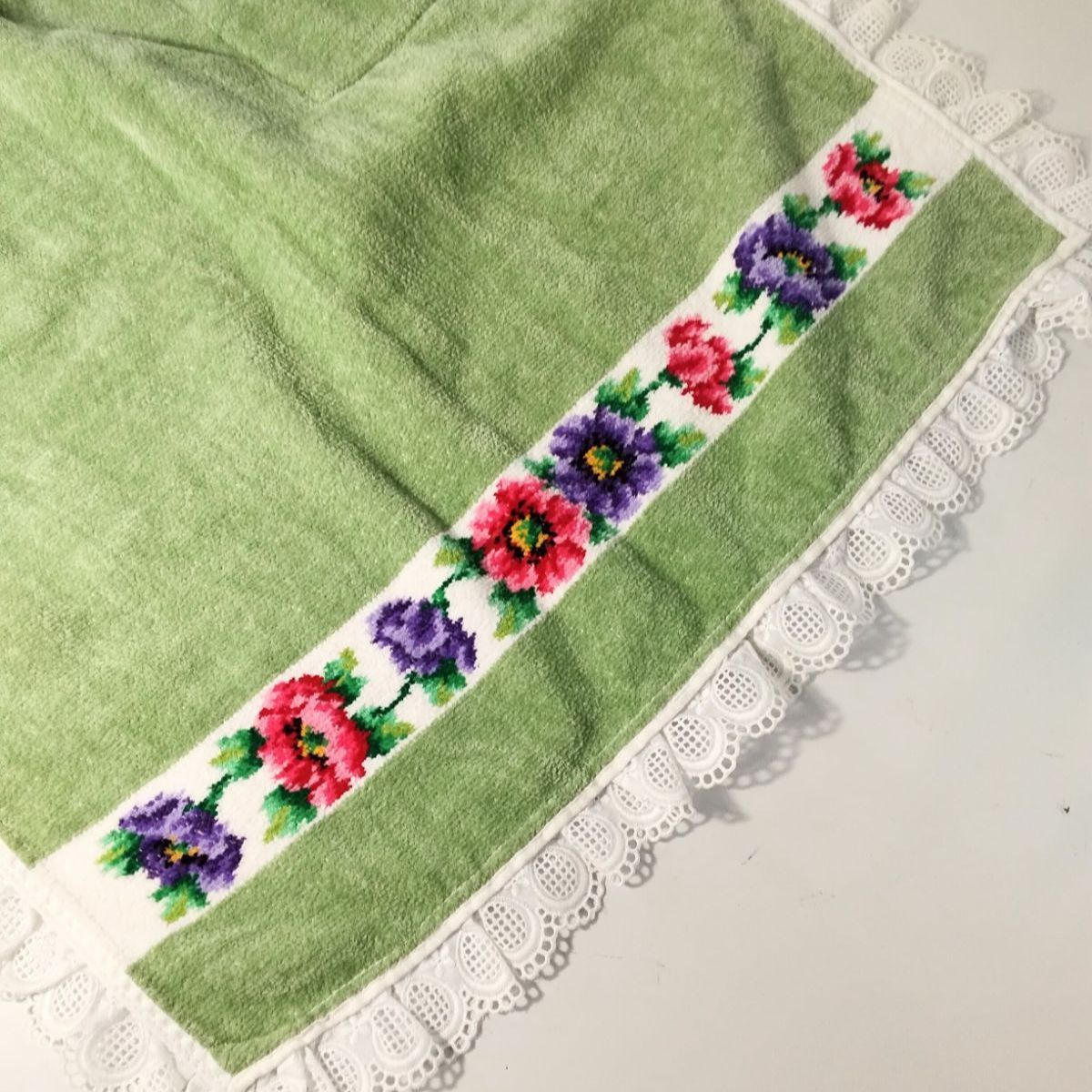 【美品】花柄エプロン　　FEILER FEILER フェイラー 新品 未使用品 美品エプロン 花柄 可愛い