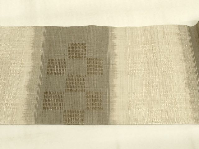 専用帯2628 ●最高級 国指定重要無形文化財 本場八重山上布 麻 夏帯名古屋帯 帯2628 ○最高級 国指定重要無形文化財 本場八重山上布 麻 夏帯