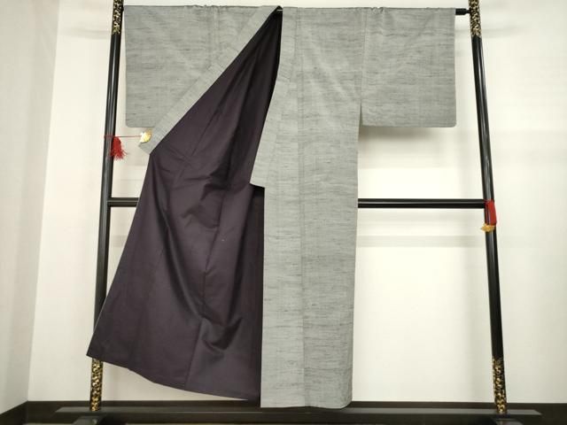 平和屋着物 男性 紬 アンサンブル 霞文 正絹 ck