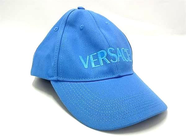 VERSACE ヴェルサーチ ベースボールキャップ 帽子 表記サイズ 59 レディース メンズ ライトブルー系 FM4286