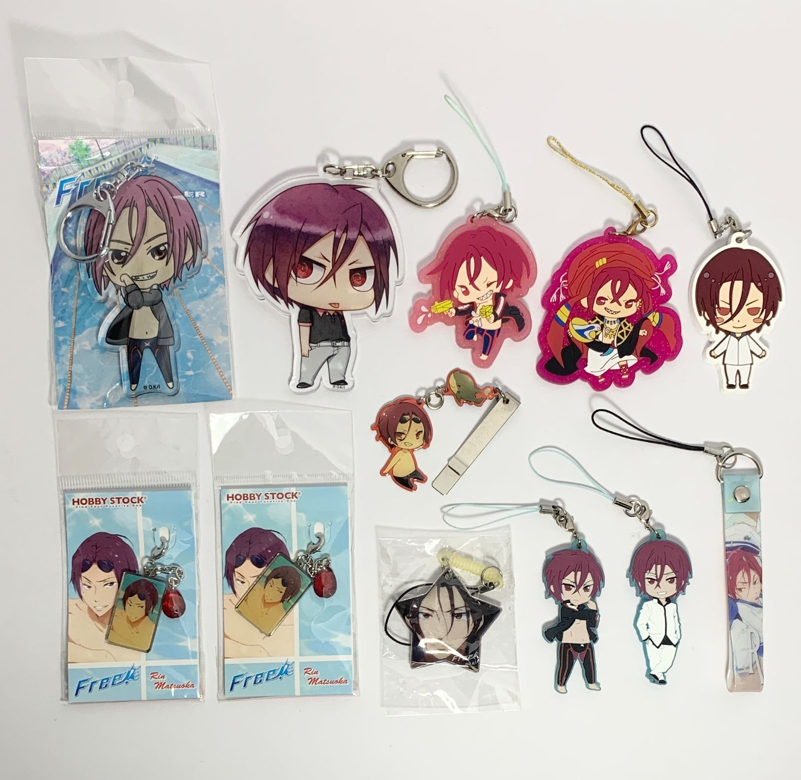 まとめ売り】 Free! 松岡凛 ラバーストラップ ファスナーアクセサリー