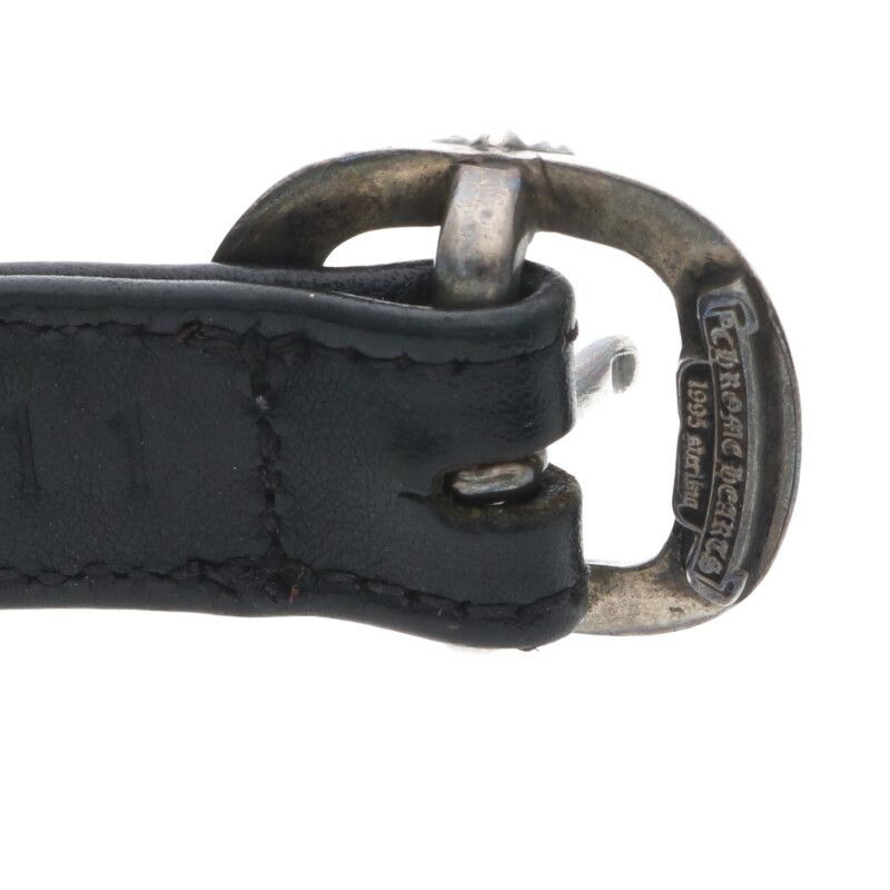 【CHROME HEARTS】レザー ガンスリンガー CHラベル ブレスレット クロムハーツ GUNSLINGER CH LABEL/ガンスリンガーCHラベル レザー