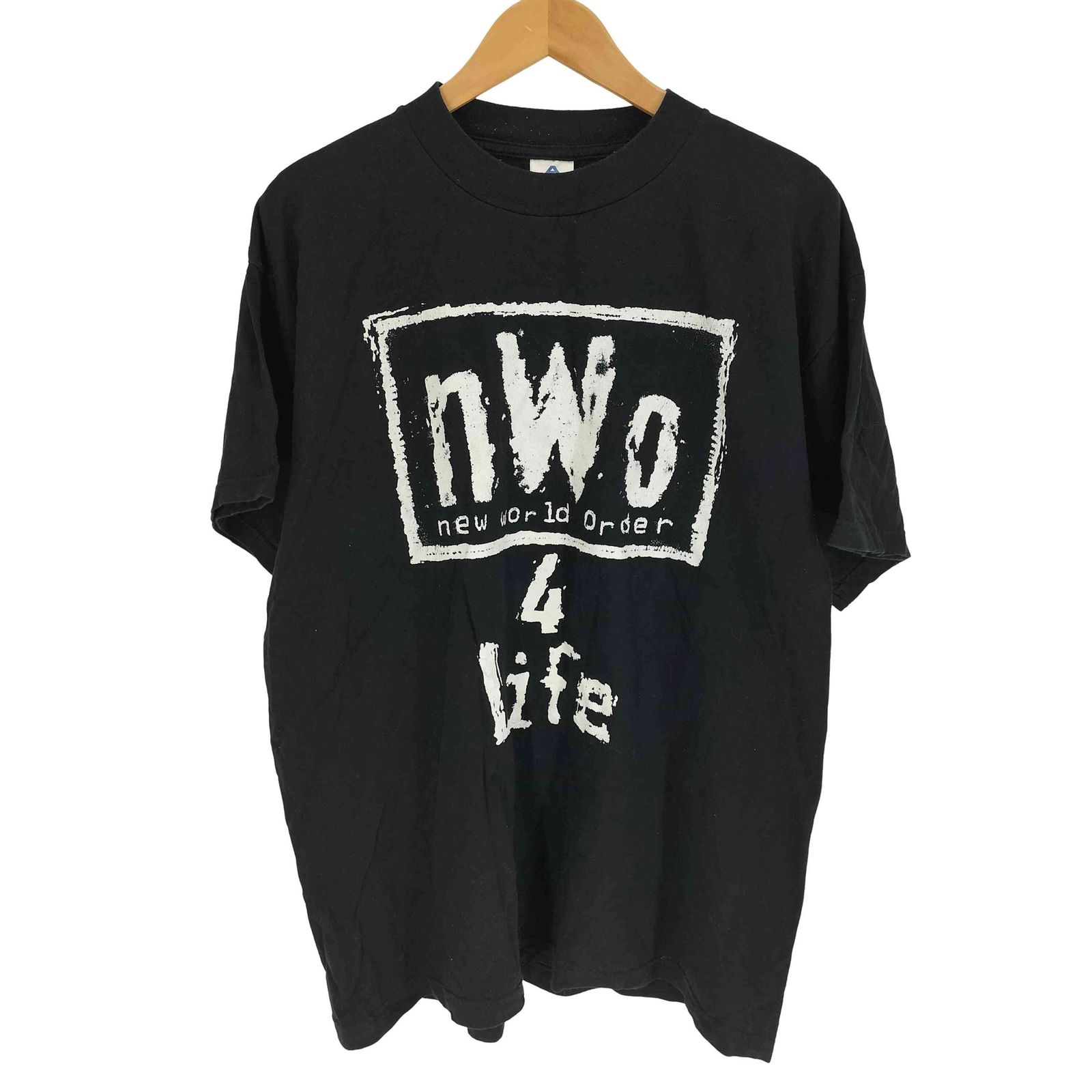 ユーズドフルギ USED古着 90S ALSTYLE AAAタグ 4 LIFE プロレス ヒール プリント Tシャツ メンズ import：XL 