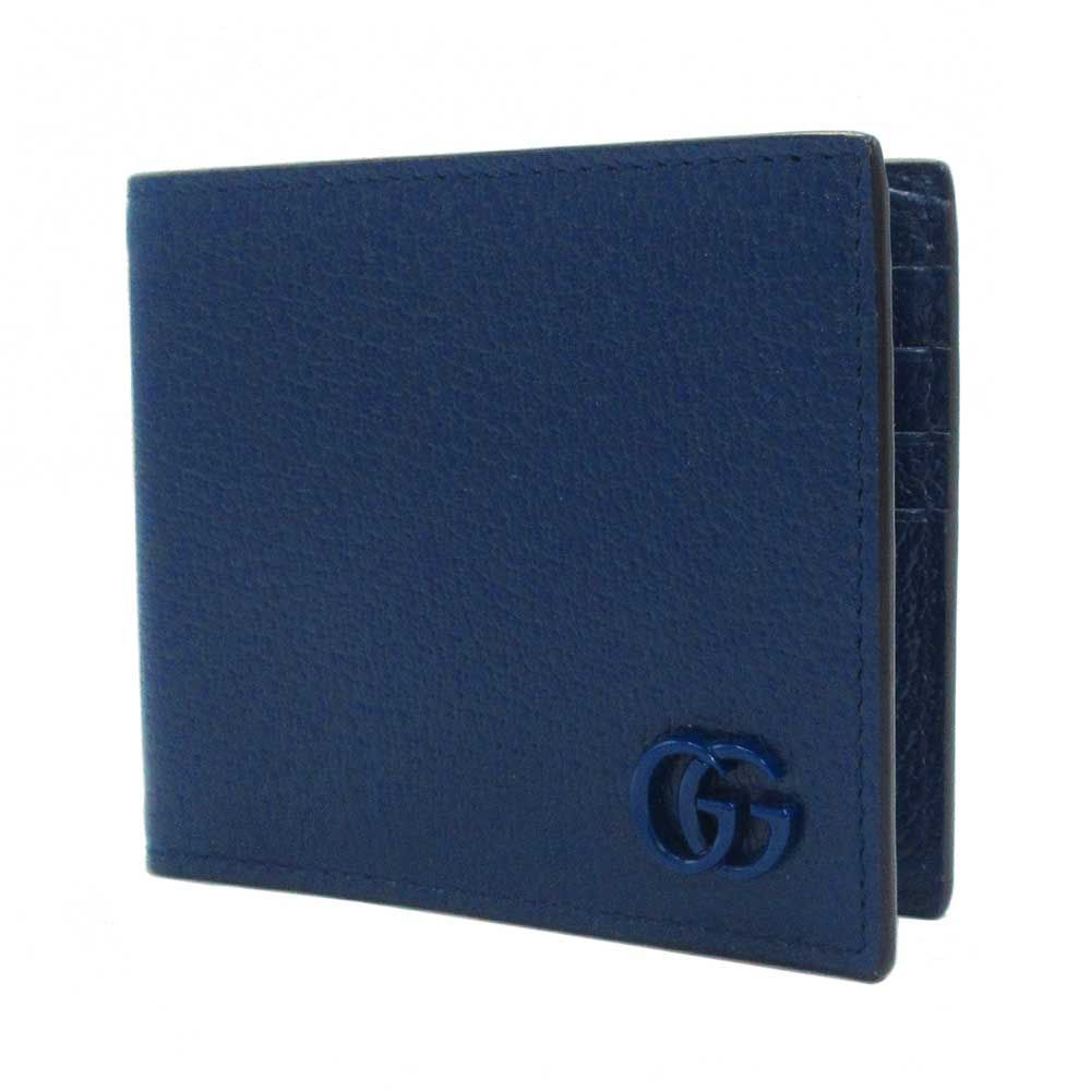 グッチ 二つ折り財布 (小銭入れ無し) GUCCI GGマーモント ウォレット