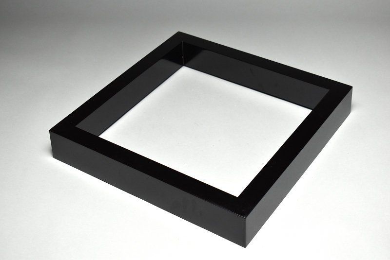 蔵A5041 蒔絵師 西條一斉 蒔絵青海波文 炉縁 共箱