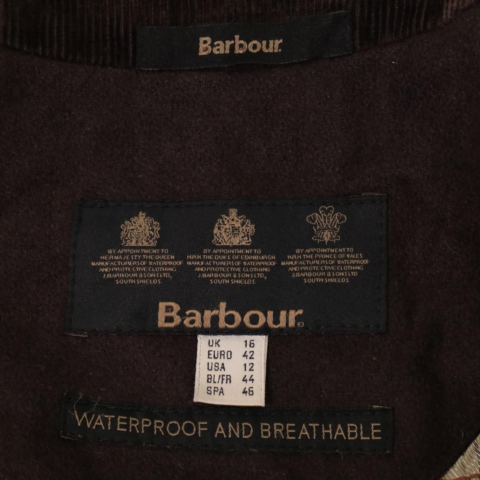 Barbour バブアー ウール ニューマーケット コート ダークブラウン  