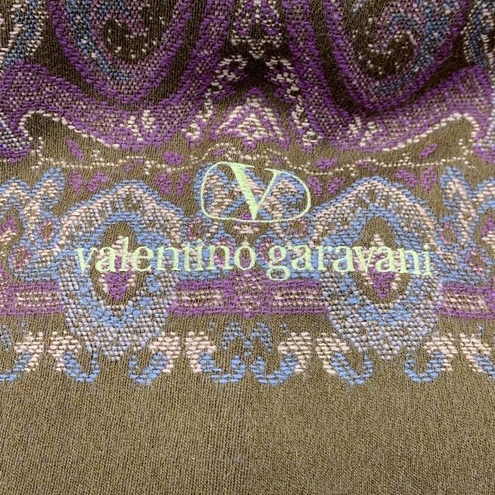 バレンチノガラヴァーニ ひざ掛け マフラー ブラウン パープル