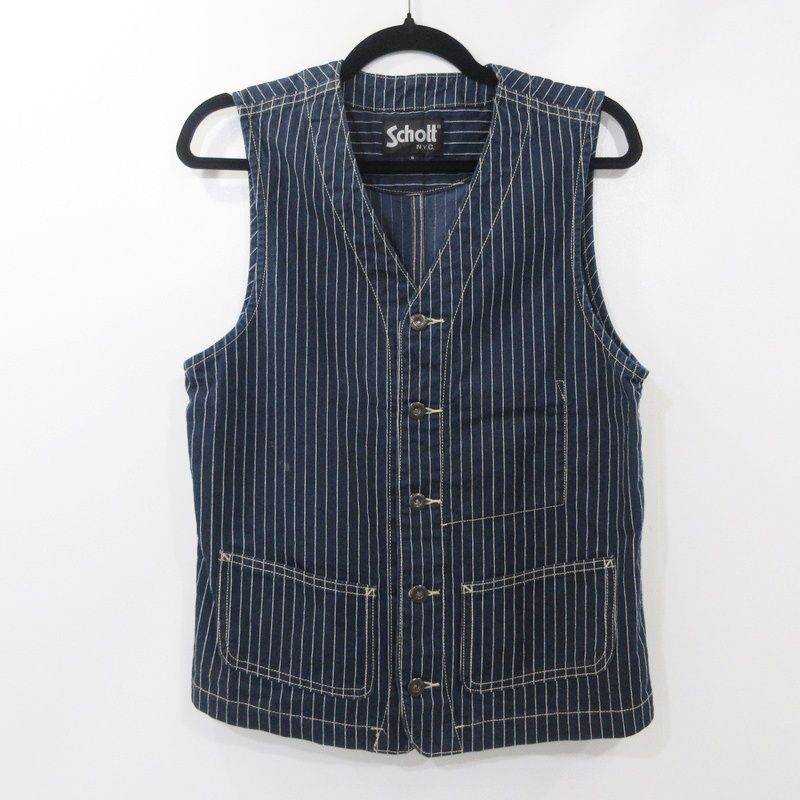 姫路東店 schott | ショット ベスト OLD HICKORY VEST 3162013 インディゴ サイズ S 093