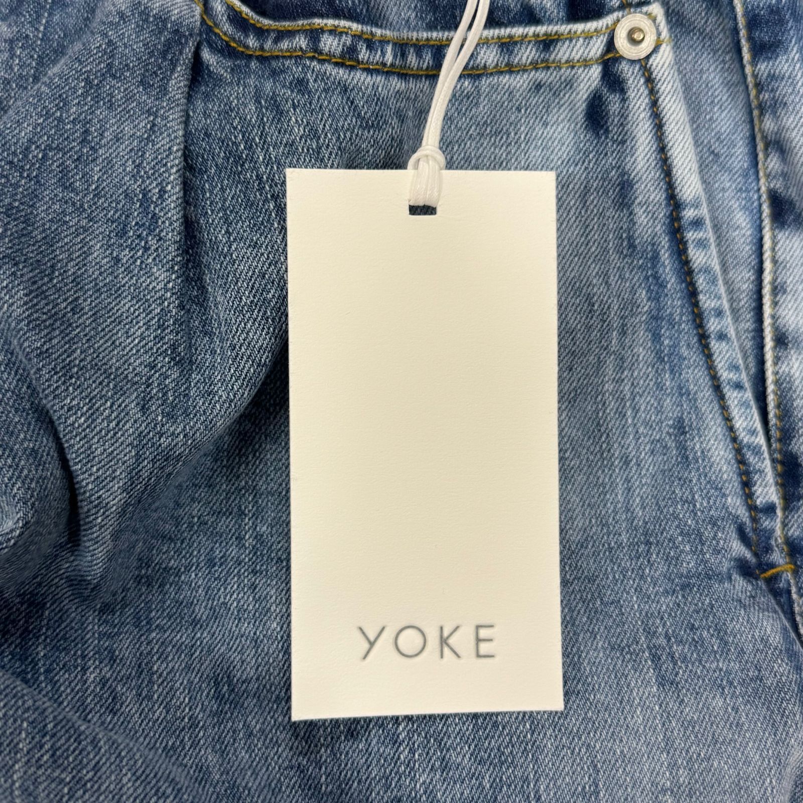 定価49500円 新品 YOKE 23SS CUT-OFF WIDE DENIM PANTS カット