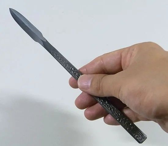 盆栽道具 神 舎利作り彫刻刀 剣型反り No.87L 植木 庭木 兼進作