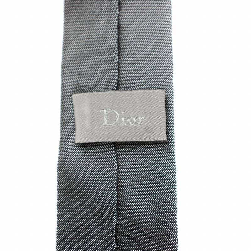 Dior Homme ディオールオム シルク ナロータイ シルバー ネクタイ ディオールオム Dior HOMME ネクタイ ナロータイ 絹 シルク