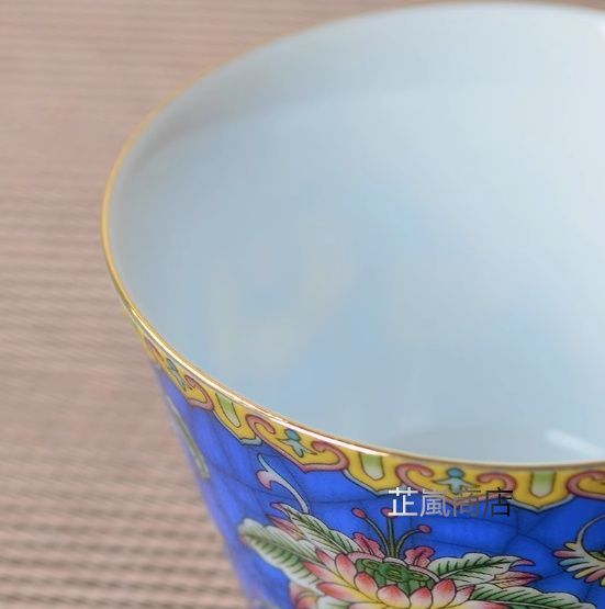 中国茶器景徳鎮陶磁器蓋碗茶碗未使用品 - メルカリ
