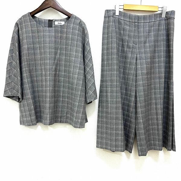 wnc レリアン Leilian セットアップ 13+ グレー系 パンツスーツ