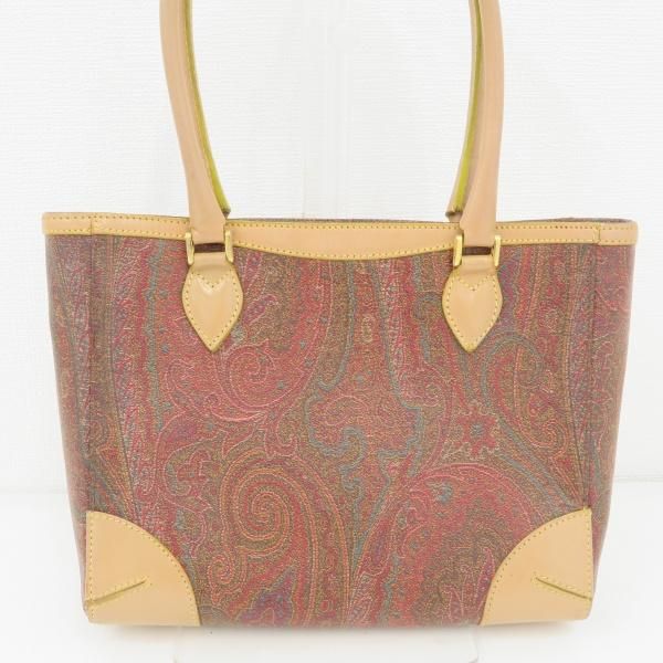 【美品】ETRO パッチワーク キルティング ハンドバッグ ビンテージ バッグ anb エトロ ETRO ハンドバッグ ペイズリー柄 PVC レザー マルチ