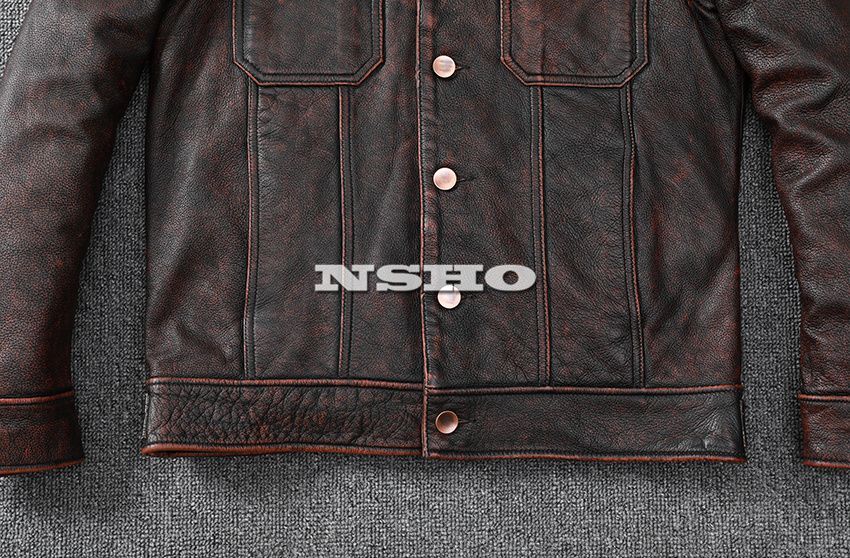 上質革ジャン カウハイド メンズ レザー ジャケット イタリアン サード