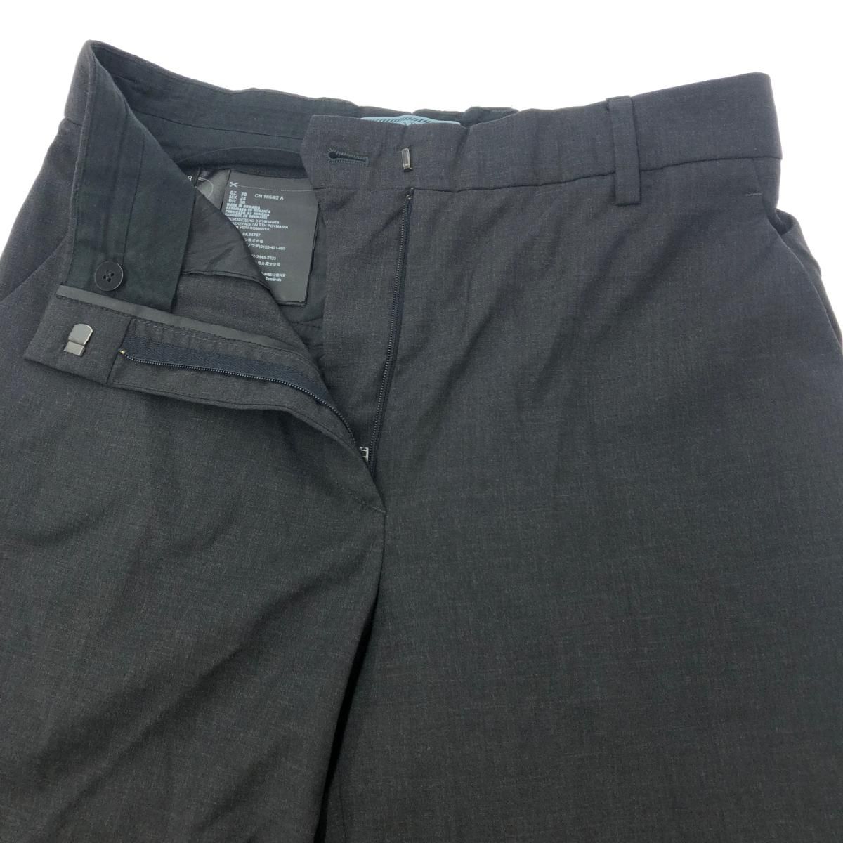 PRADA プラダ ワイドパンツ サイズ:38 グレー ウール100％ レディース