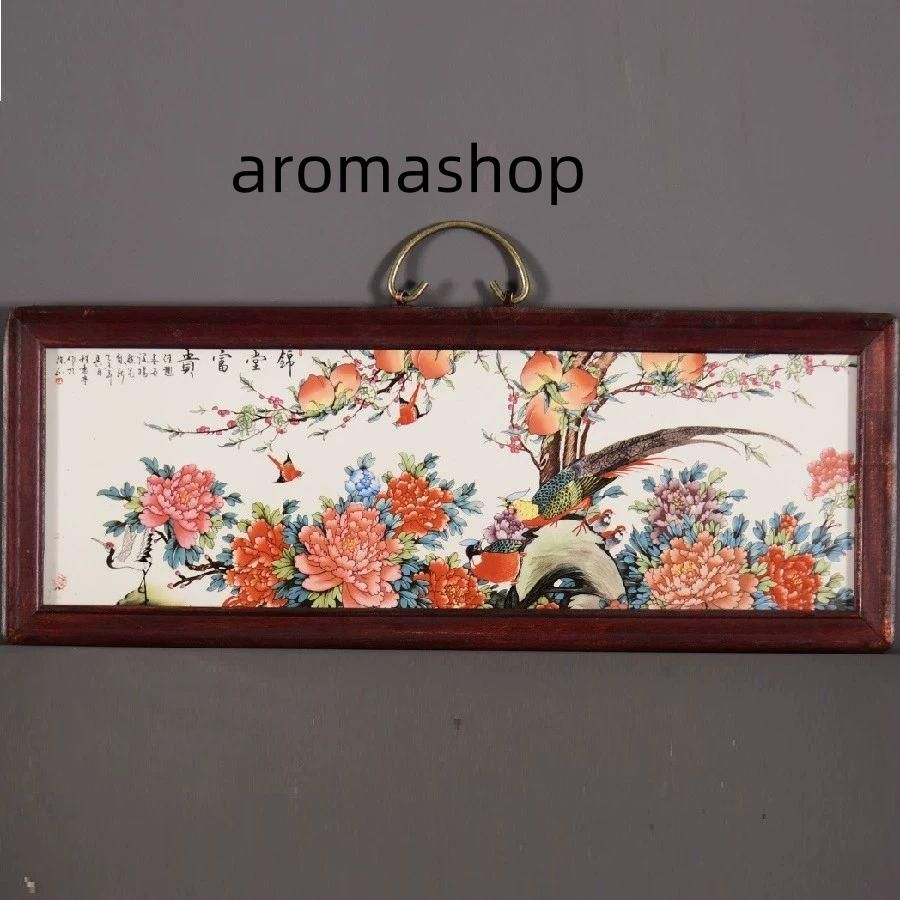 景徳鎮 陶板画 煙雨江南 客間 玄関 茶室書斎 装飾品 現代工芸品 美術品 置物 景徳鎮 陶板画 百鶴図 掛け屏 応接間玄関 茶室 装飾品 工芸品