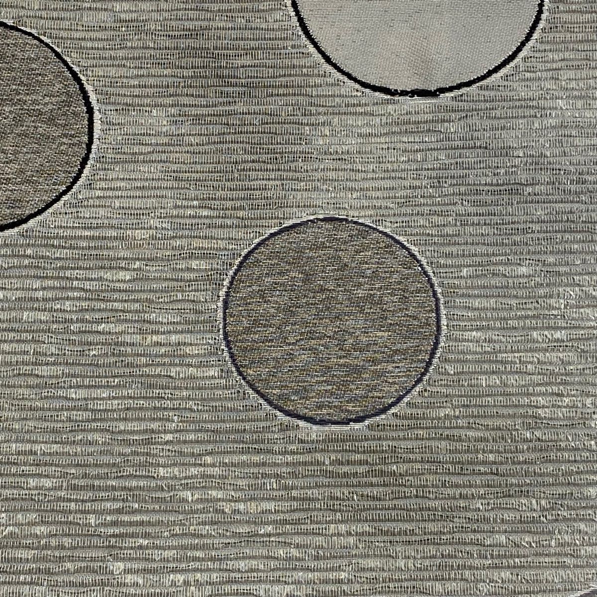 付け帯 秀品 作り帯 丸文 箔 灰色 正絹