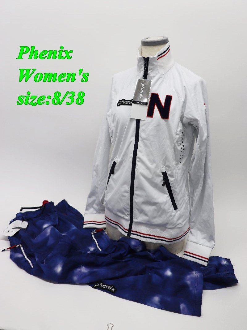 Phenix フェニックス レディース スポーツウェア セットアップ 8|38 ホワイト×ネイビー EU2220T81 R2505-042