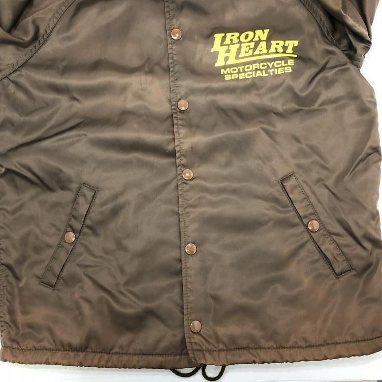 中古】IRON HEART ナイロンコーチジャケット ブラウン サイズS △状態 アイアンハート[24] - メルカリ
