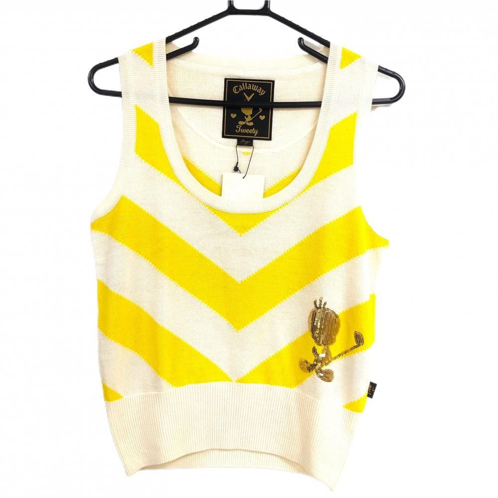 新品　callaway キャロウェイ　ゴルフウェア　レディース　ロゴニットベスト キャロウェイ（CALLAWAY）（レディース）ゴルフウェア Vネック