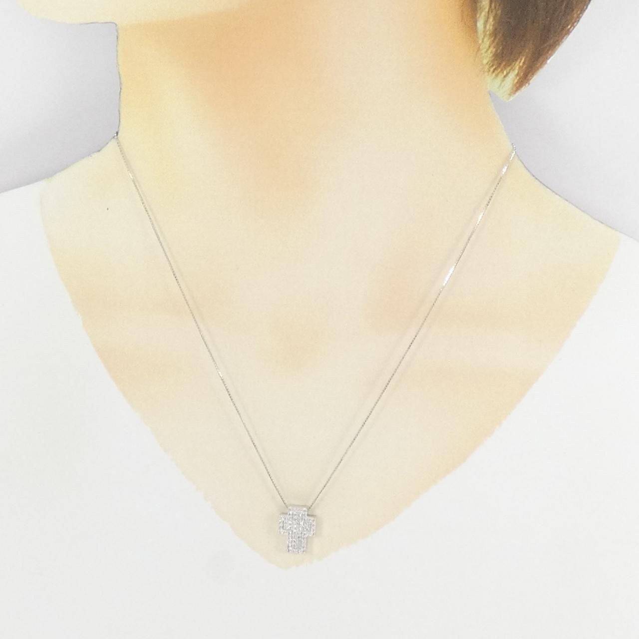 ポンテヴェキオ クロス ネックレス 0.47CT - メルカリ