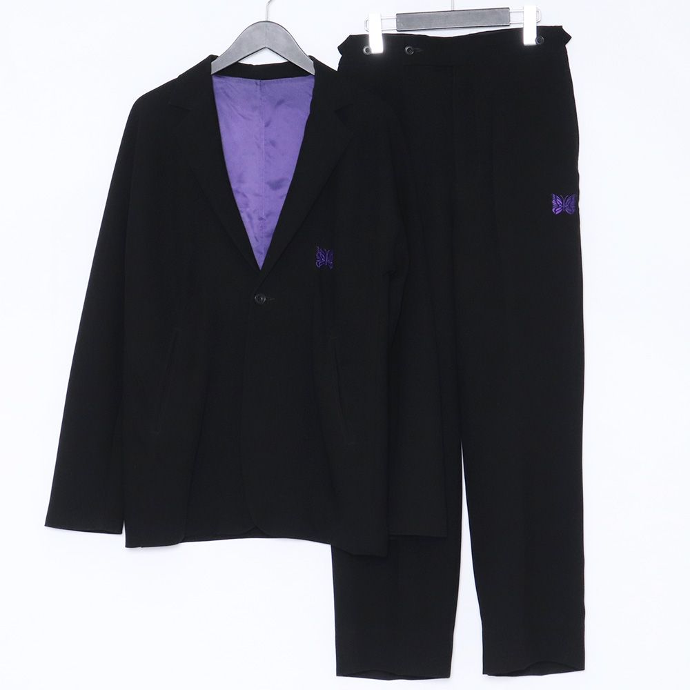 ニードルス スーツ セットアップ パピヨン 刺繍 Lサイズ ブラック
