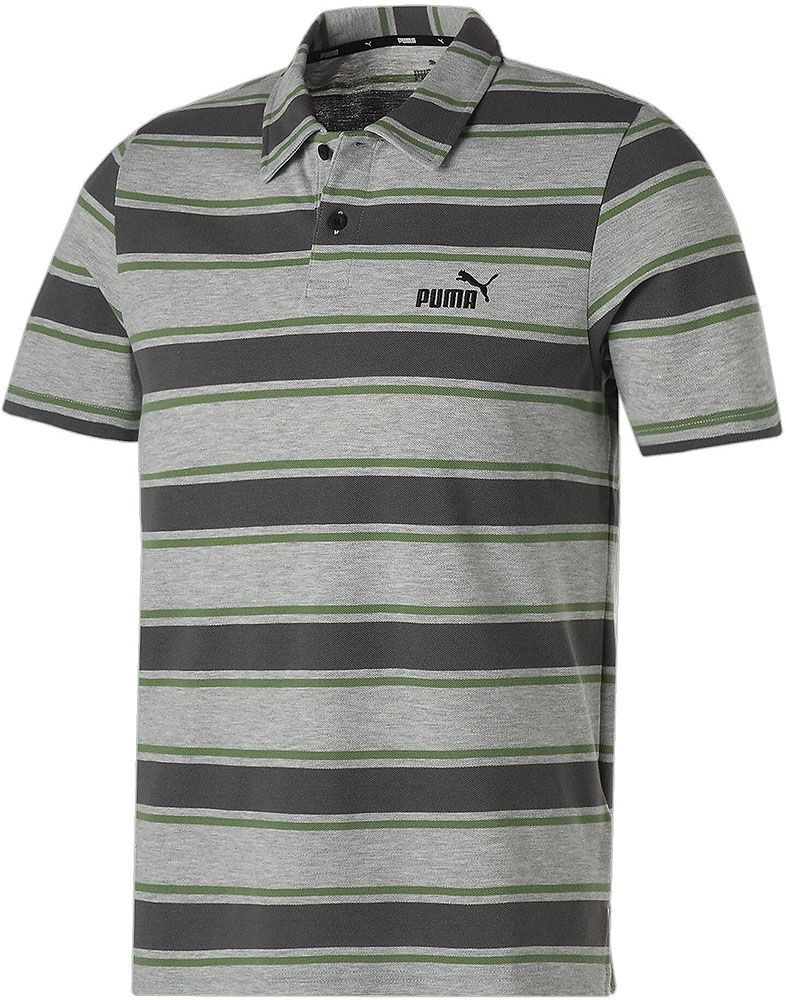 プーマ PUMA メンズ PPC ストライプ ポロシャツ  674907 04 LIGHTGRYHE