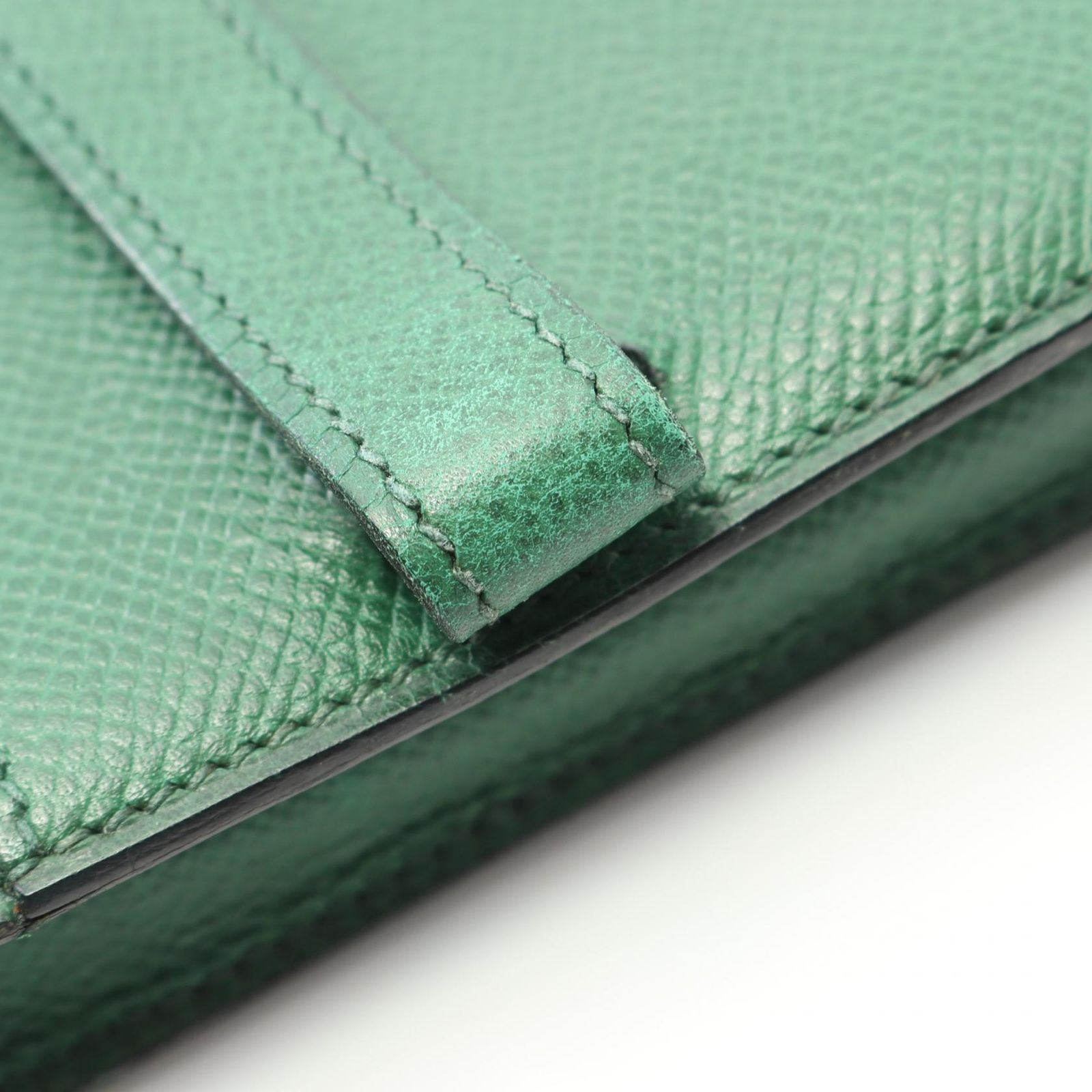 エルメス HERMES セカンドバッグ クラッチバッグ グリーン レザー
