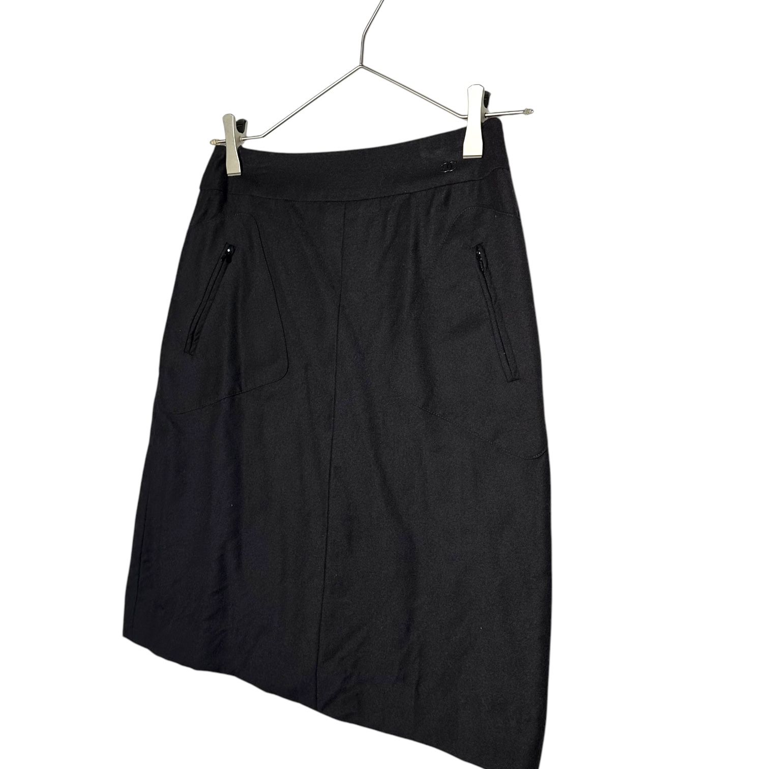 CHANEL(シャネル) 03AW Wool Cashmere Silk Coco Mark Side Zip Skirt