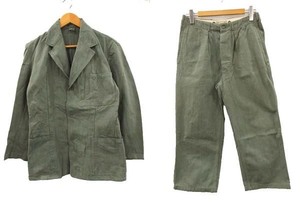 【希少サイズ】セットアップ スウェーデン軍 プリズナー パンツ ジャケット Swedish Army/スウェーデン軍】より独特な雰囲気のジャケットを