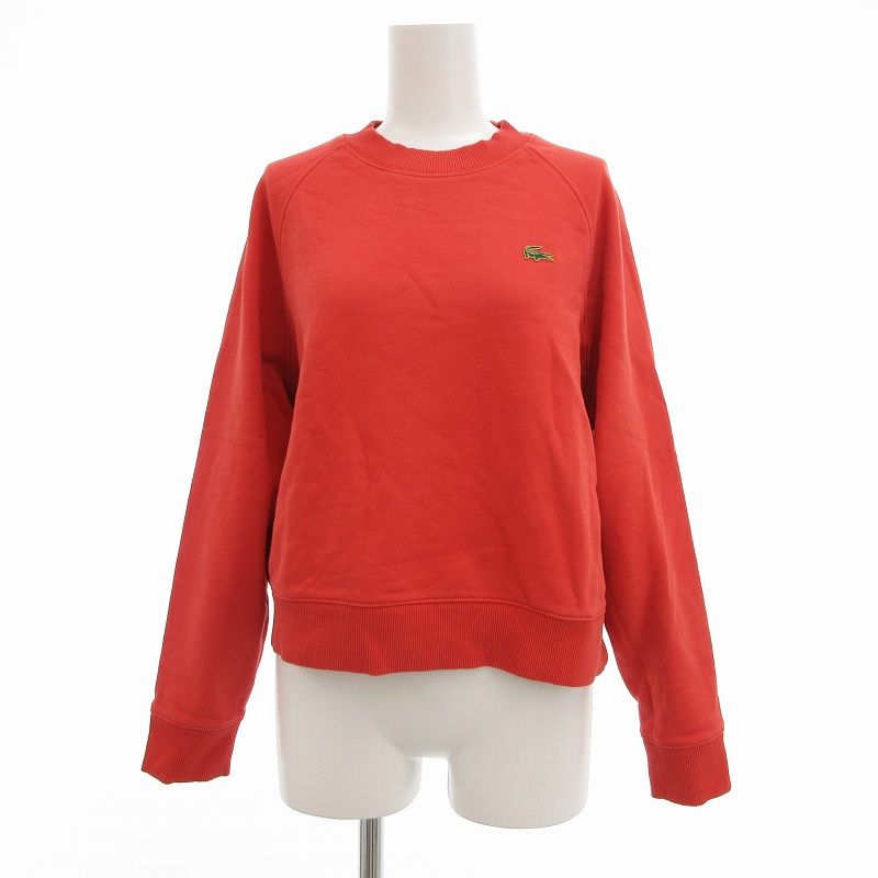 ラコステ LACOSTE トレーナー スウェットシャツ プルオーバー 長袖 ロゴ 38 M 赤 レッド |TZ 0826 GY18