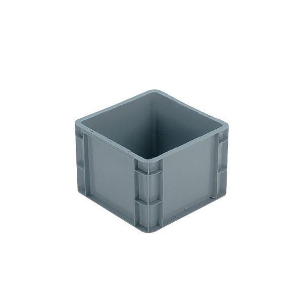 〔5個セット〕 TP規格コンテナボックス 〔TP-332.5B 穴無し〕 グレー 相互モジュール嵌合可〔代引不可〕