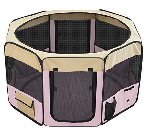 ottostyle.jp 折りたたみ八角形ペットサークル Lサイズ ピンク