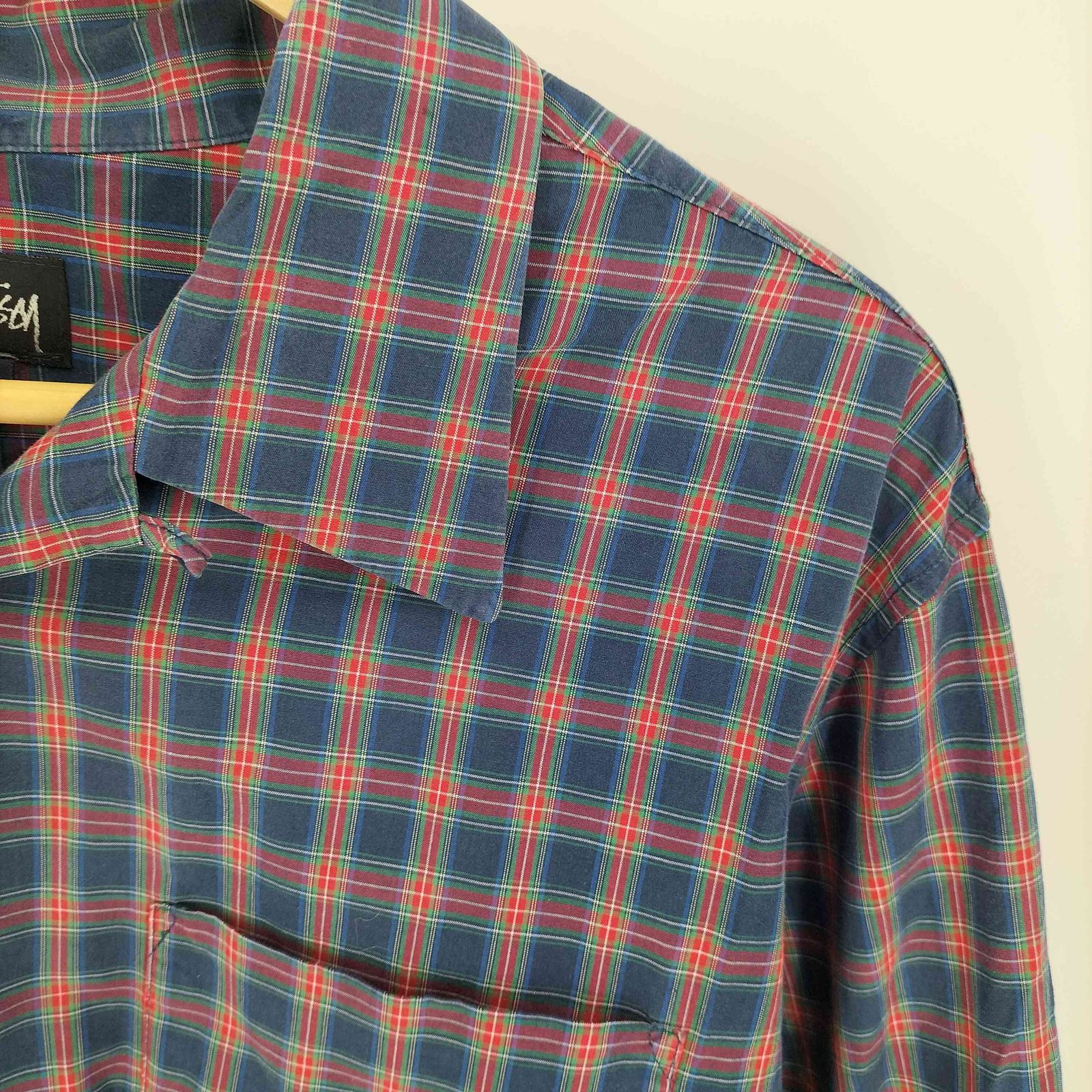 ステューシー Stussy 90-00S 紺タグ L/S タータンチェック 開襟 ステューシー Stussy 90-00S 紺タグ L/S タータンチェック 開襟