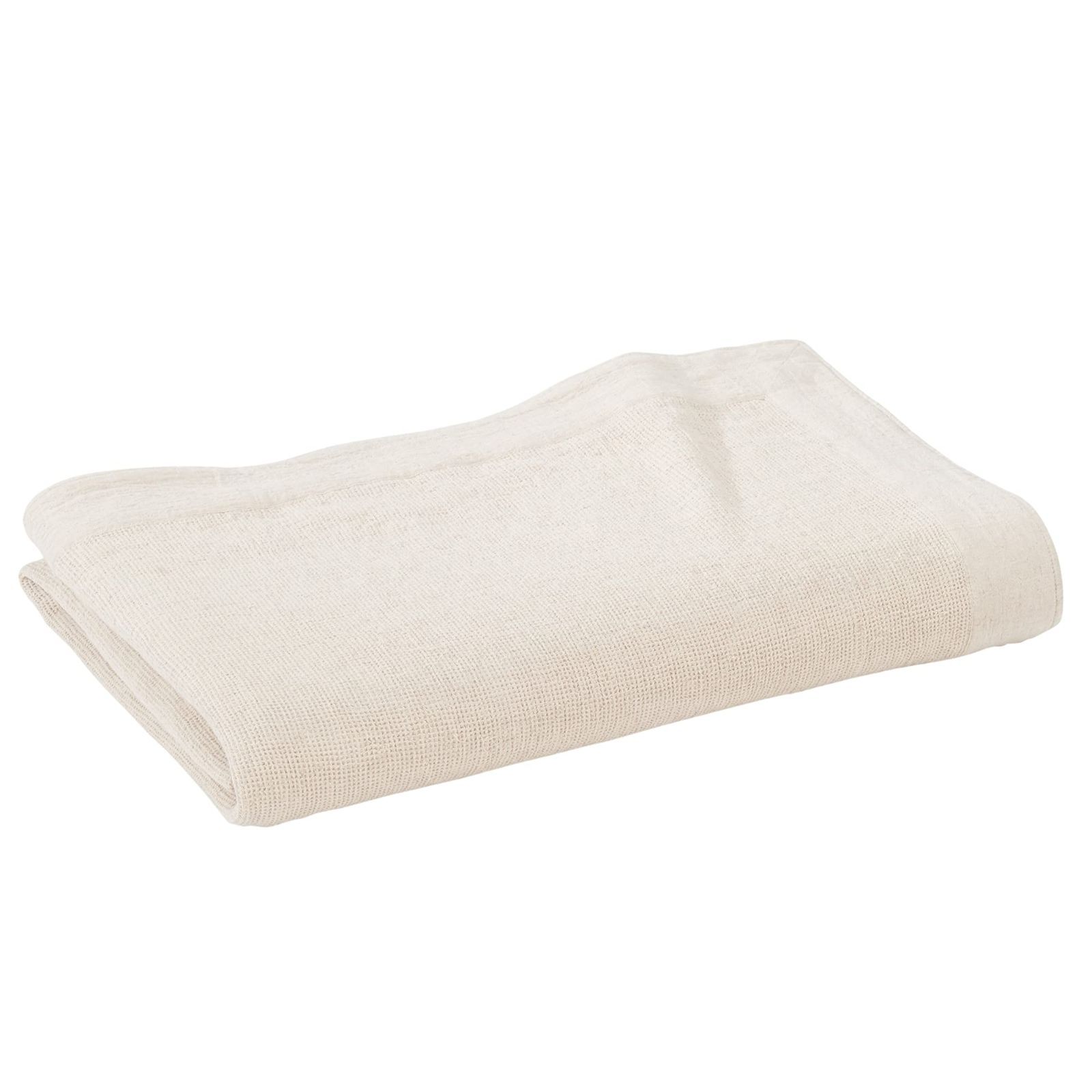 【数量限定】綿麻ワッフル多用布220x260 無印良品 生成 44739358