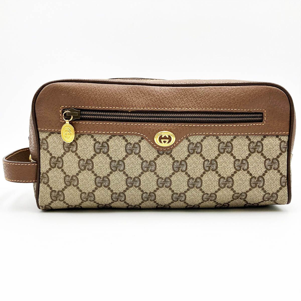 美品 GUCCI グッチ オールドグッチ GG柄 クラッチバッグ