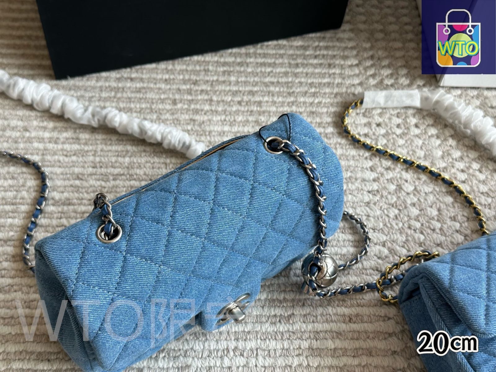 シャネル 22P フラップバッグ20cm デニム シャネル 22P フラップバッグ20cm デニム (CHANEL/ハンドバッグ