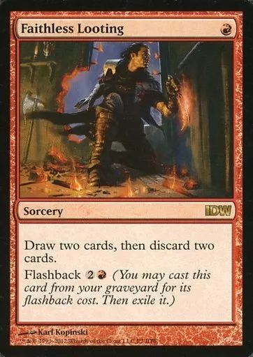 中古】マジックザギャザリング [R]：Faithless Looting/信仰無き物